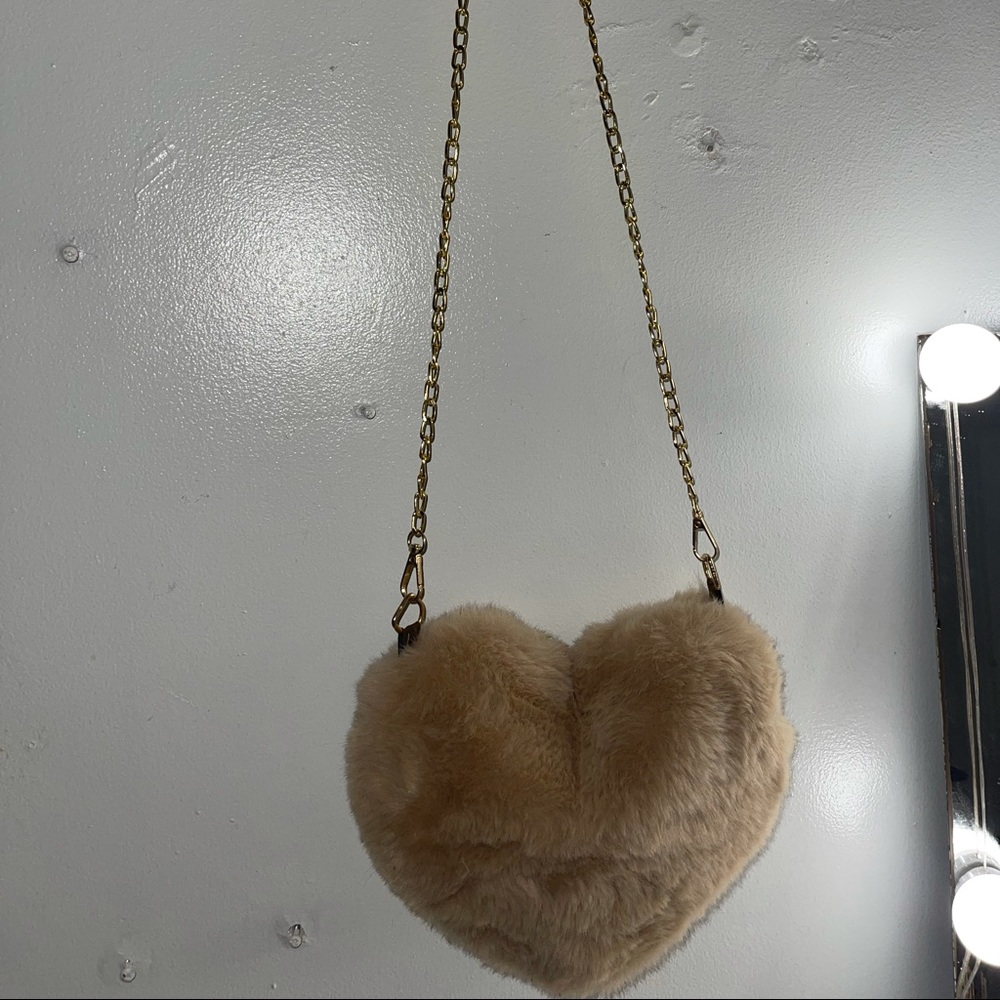 Light Brown Heart Shaped Purse